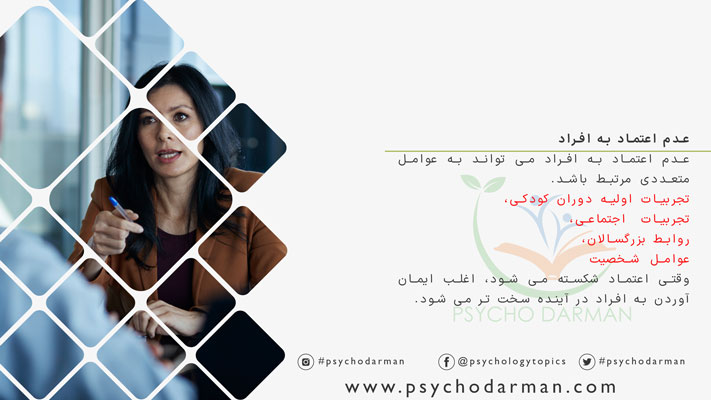 عدم اعتماد به افراد